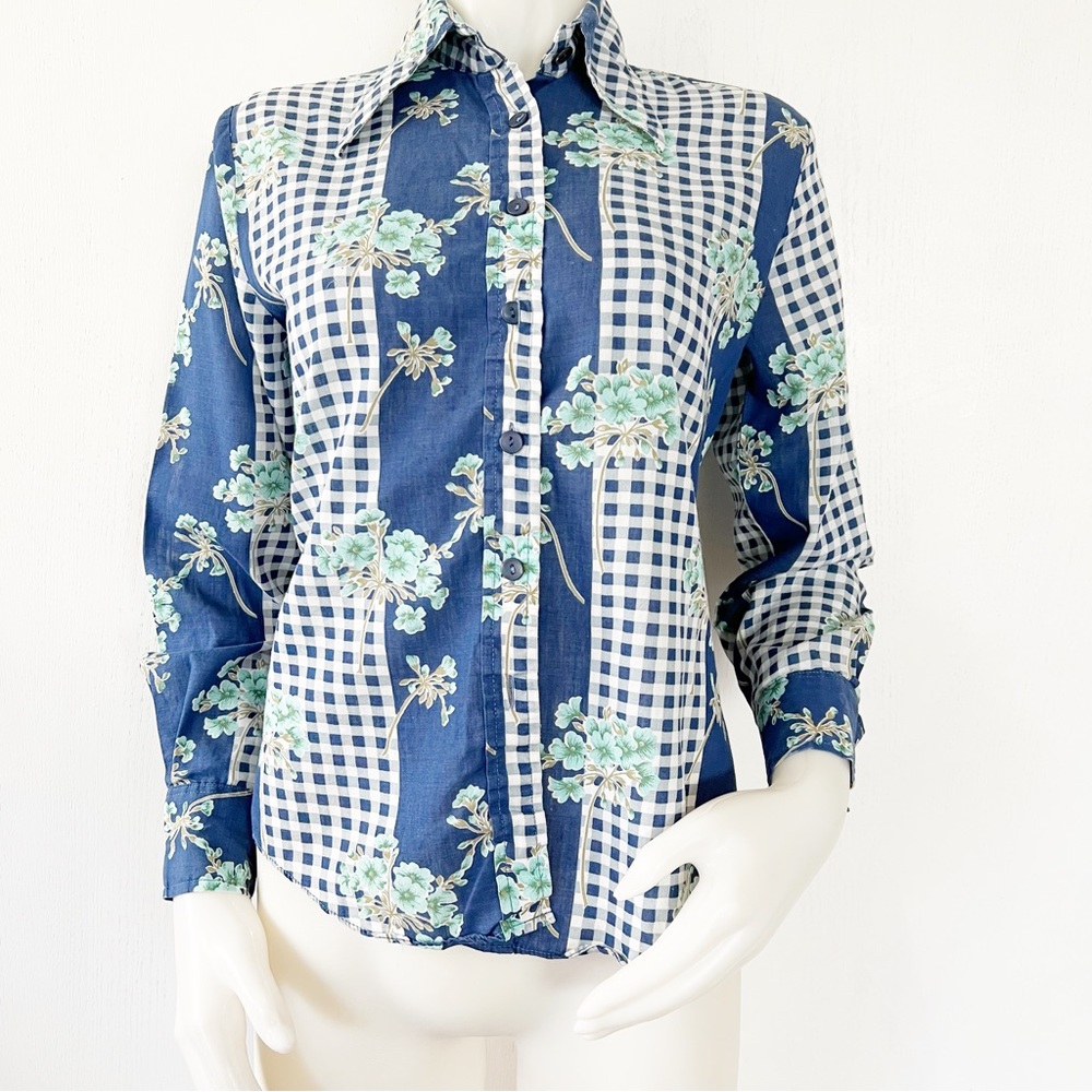 VINTAGE Lady Marlboro Button Down Floral Western Shirt 16-36 cowgirl retro